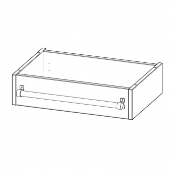 Leiterzarge zur Aufnahme einer Leiter Höhe 15cm, für 60cm breite und 40cm tiefe Schrankwände 